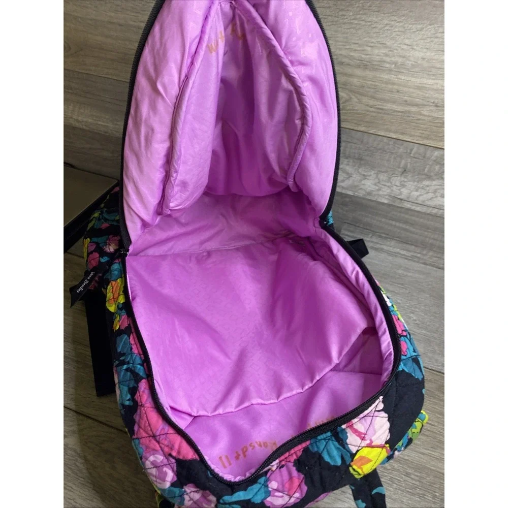 Vera Bradley Large Essential Backpack Hilo Meadow Floral Quilted Travel School